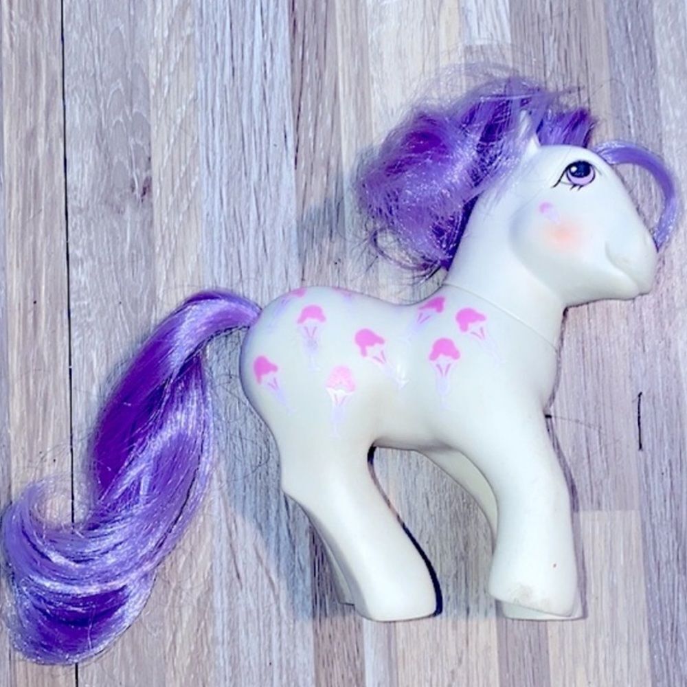 Vintage my little pony collectible figure white ice cream lavender hair pony